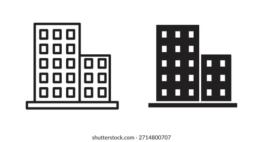 Pacote de ícone de bloco do Office. Elemento de design de ícone de vetor plano.