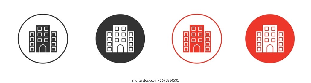 Office block icon vector collection. vector stock symbol illustrations