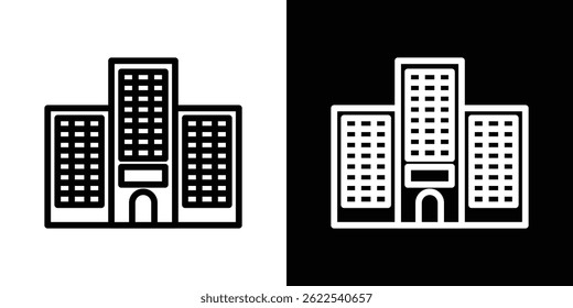 Icono de bloque de oficina Ilustración vectorial EPS