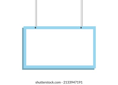 Office board with blue frame on white background, commercial use in vector size.
