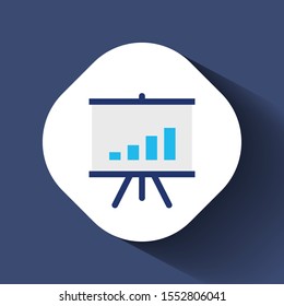 Office board with charts and diagrams vector illustration