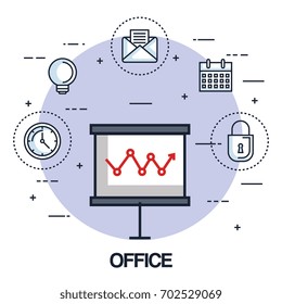 office board presentation graph finance business