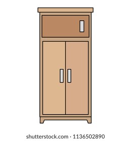 office boockcase wooden empty