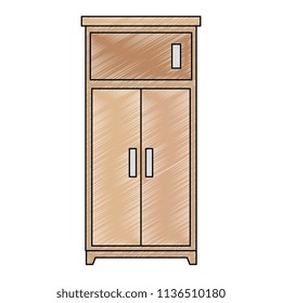 office boockcase wooden empty