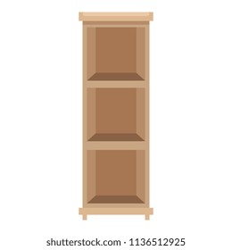 office boockcase wooden empty