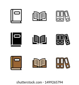 Office Book Icon : Suitable for Office Theme, Business / Finance Theme, Education Theme, Infographics and Other Graphic Related Assets.