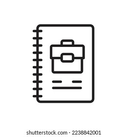 Office Book Outline Icon Vector illustration
