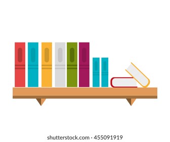 office bookcase isolated icon design, vector illustration 