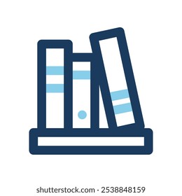 Office bookshelf icons with stylish color line design, can be used for websites, UI and mobile apps.