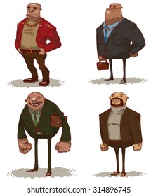 Office Bosses set, vector