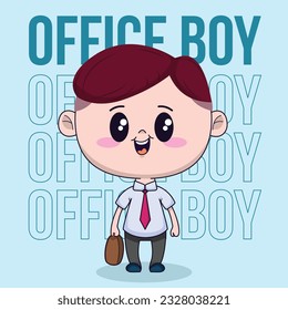 Office boy start working in town