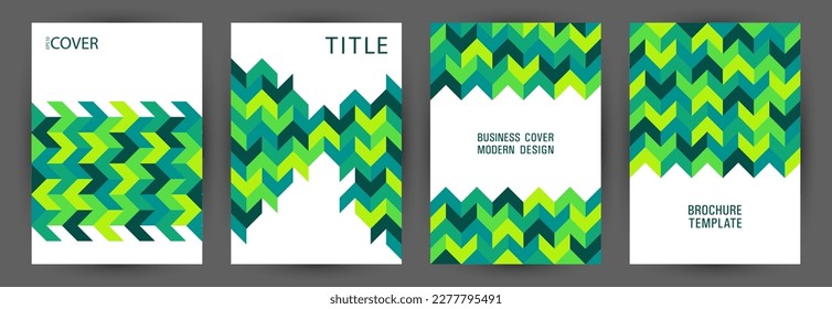 Office brand book front page mokup set A4 design. Bauhaus style colorful album mockup set Eps10. Mosaic geometric elements background A4 cover design