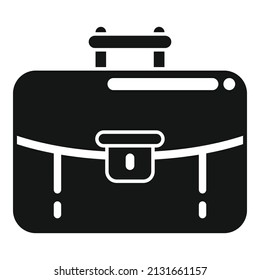 Office briefcase icon simple vector. Work bag. Document handle
