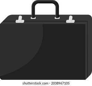 Maletín de oficina, ilustración, vector sobre fondo blanco.