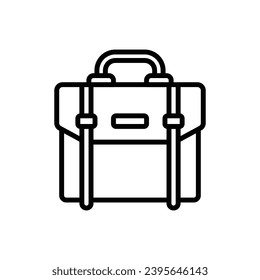 Office Briefcase Outline Icon Vector Illustration