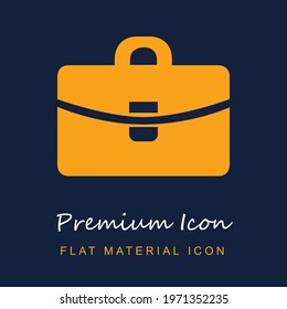 Office Briefcase premium material ui ux isolated vector icon in navy blue and orange colors