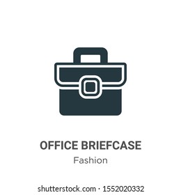 Office briefcase vector icon on white background. Flat vector office briefcase icon symbol sign from modern fashion collection for mobile concept and web apps design.