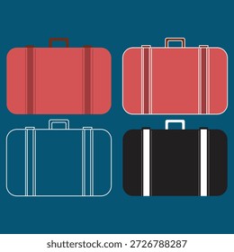 Iconos del vector del maletín de la oficina fijados para el concepto Corporativa