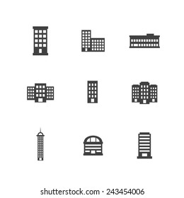 Office Building Bold Icons