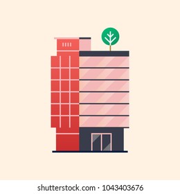 Office building. Business center. Vector illustration in flat style