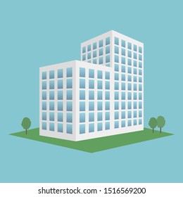 Office building. Cartoon style. Vector illustration.
