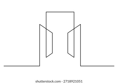 Office building continuous line