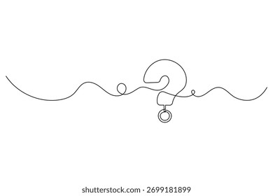 Office building continuous one line drawing minimalist outline vector illustration