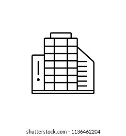 office building. Element of job interview icon for mobile concept and web apps. Thin line office building can be used for web and mobile