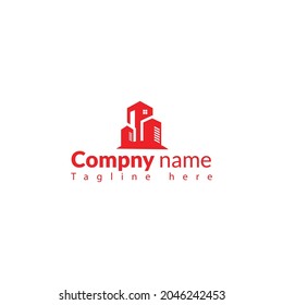 Office Building Estate simple logo design-Real estate logo
