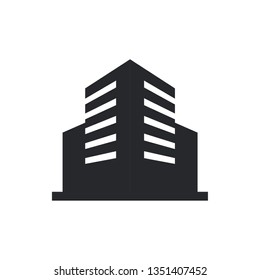 Office Building Flat Vector Icon Stock Vector (Royalty Free) 1351407452