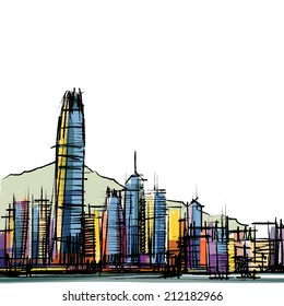 Office Building At Hong Kong : Sketchbook 