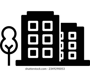 office building icon apartment vector architecture symbol