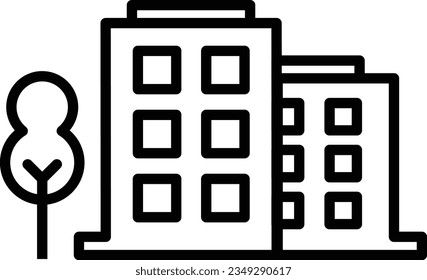 office building icon apartment vector