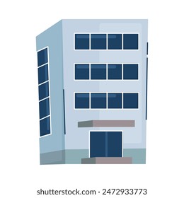 Icono de edificio de oficinas Clipart avatar logtotype Ilustración vectorial aislada