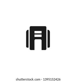 office building icon design. simple clean professional business management concept vector illustration design.