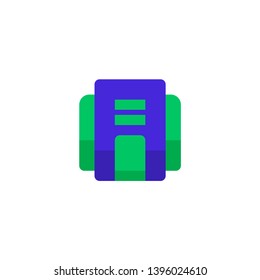 office building icon design. simple clean professional business management concept vector illustration design.