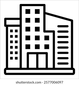 Office Building Icon Element For Design