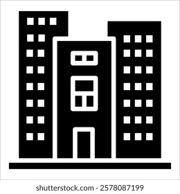 Office Building Icon Element For Design