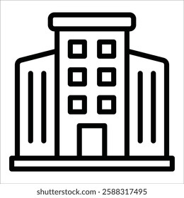 Office Building Icon Element For Design