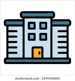 Office Building Icon Element For Design