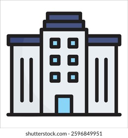 Office Building Icon Element For Design