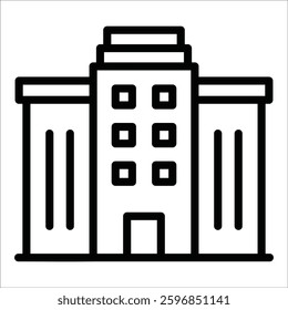 Office Building Icon Element For Design
