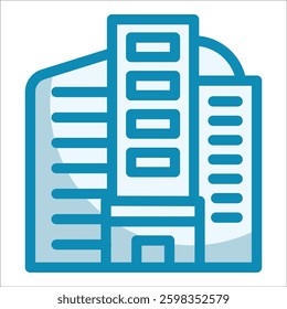 Office Building Icon Element For Design