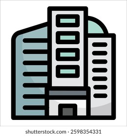 Office Building Icon Element For Design