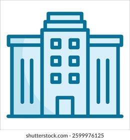 Office Building Icon Element For Design