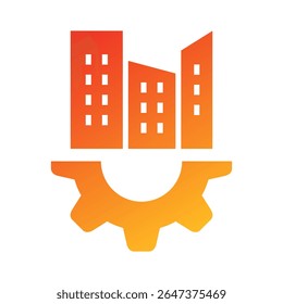 Office Building Icon Element for Design