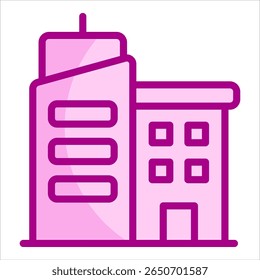 Office Building Icon Element For Design