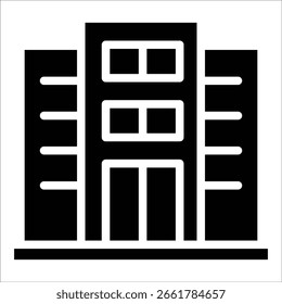 Office Building Icon Element For Design