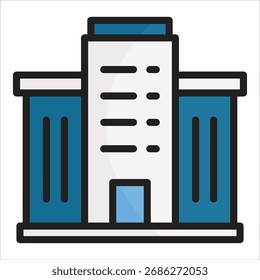 Office Building Icon Element For Design