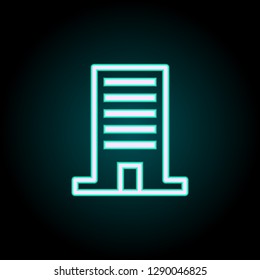 office building icon. Elements of Buildings in neon style icons. Simple icon for websites, web design, mobile app, info graphics